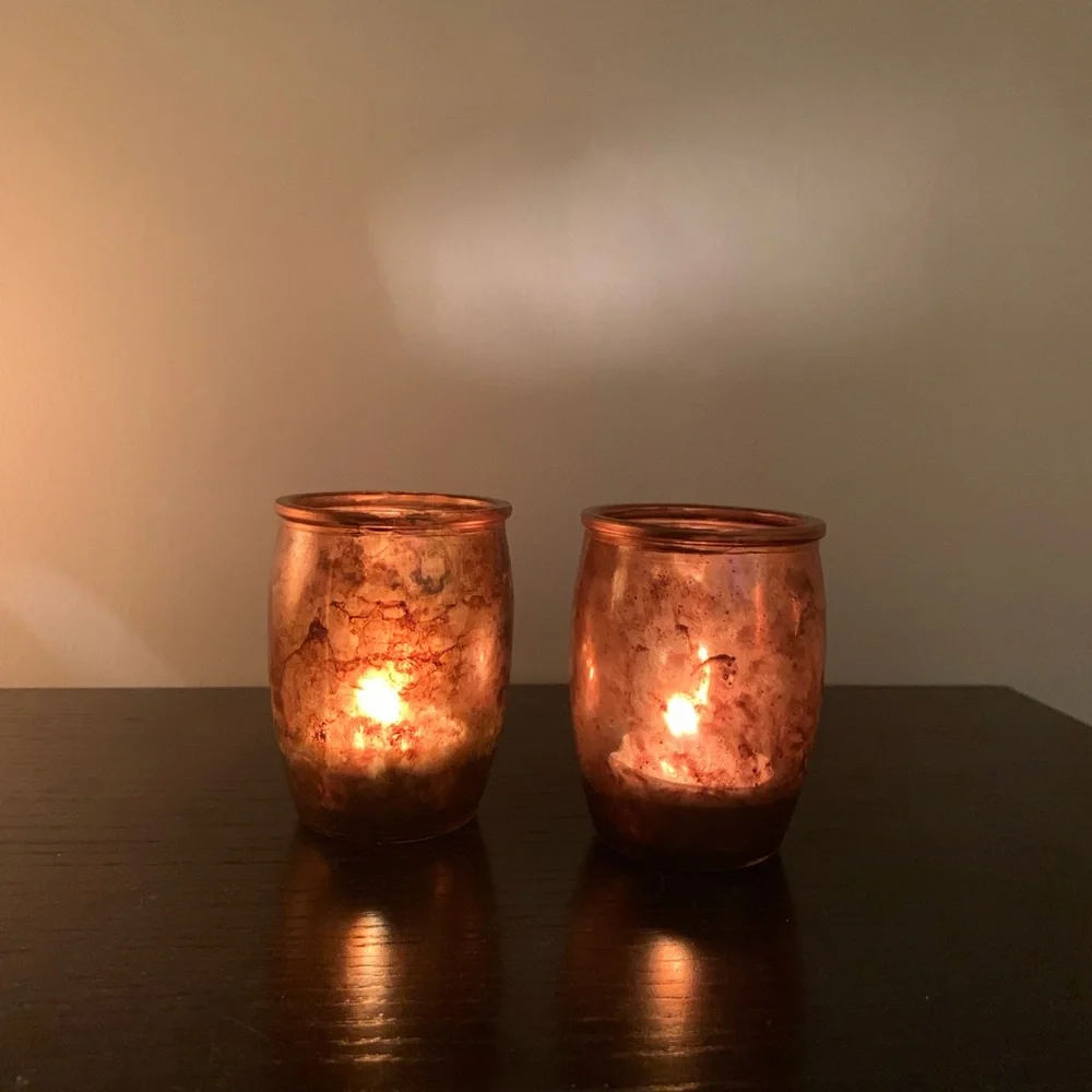 Hand Painted Votive Candle Holders